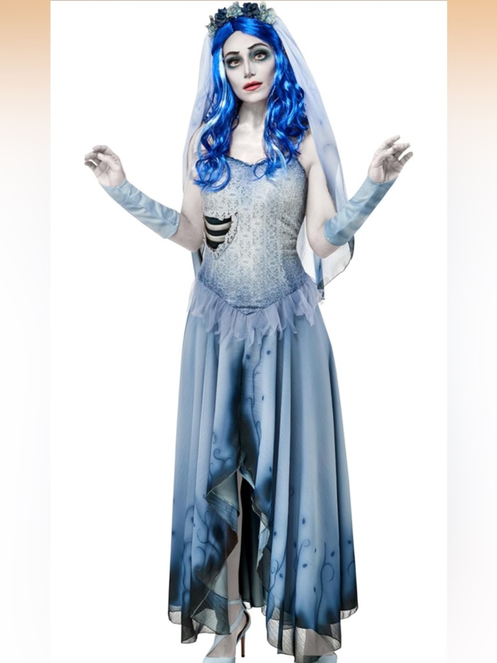 Rubies womens Corpse Bride Emily Costume Dress & Viel